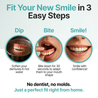 👑2026 Hot Sale Ends Today: 70% OFF! Custom Custom-Fit Full Functional Dentures Make you more confident – Made in the USA