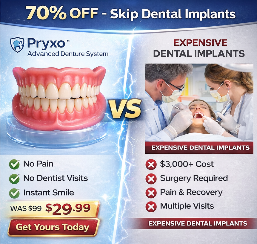 70% off! ⏰Pryxo™ Complete Dentures--Free shipping