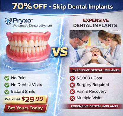 70% off! ⏰Pryxo™ Complete Dentures--Free shipping