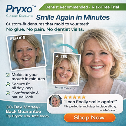 70% off! ⏰Pryxo™ Complete Dentures--Free shipping