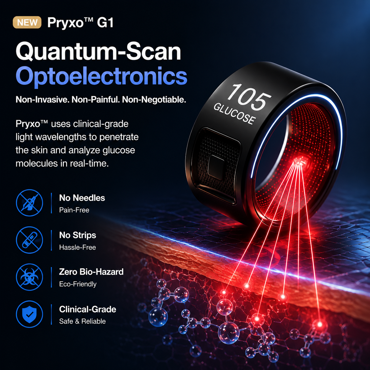 🎉 75% OFF Launch Offer🔥Pryxo™ G1 Non-Invasive Smart Ring